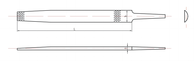 Half Round Wood Rasp Files - Drawings