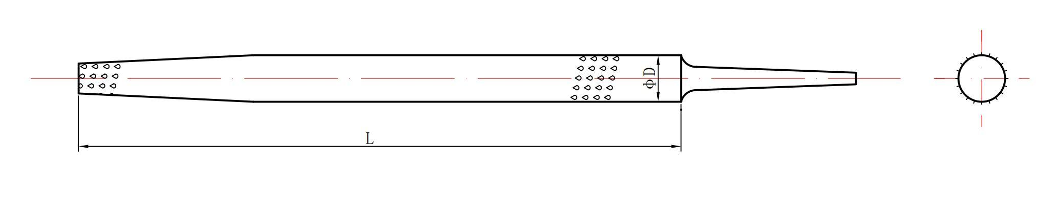 Round wood rasp files - Drawings