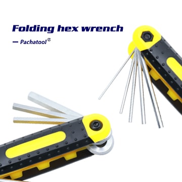 Folding hexagon wrench